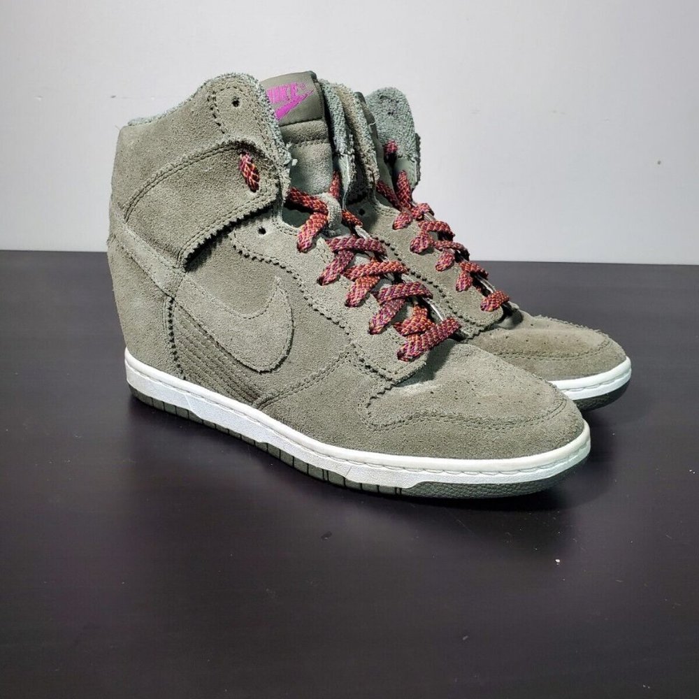 Nike Dunk High Sky Hi Suede Filbert Hidden Wedge Sneakers